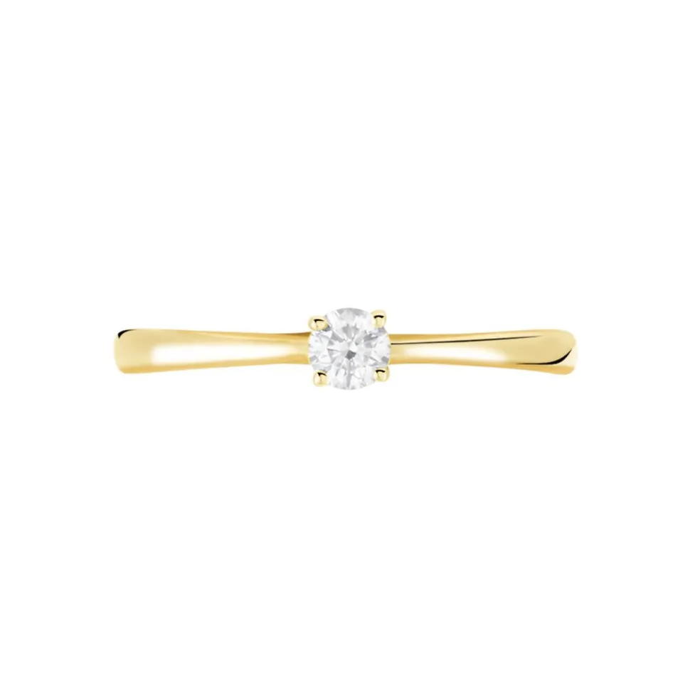 Bague Solitaire Or Jaune Aphrodite Diamant