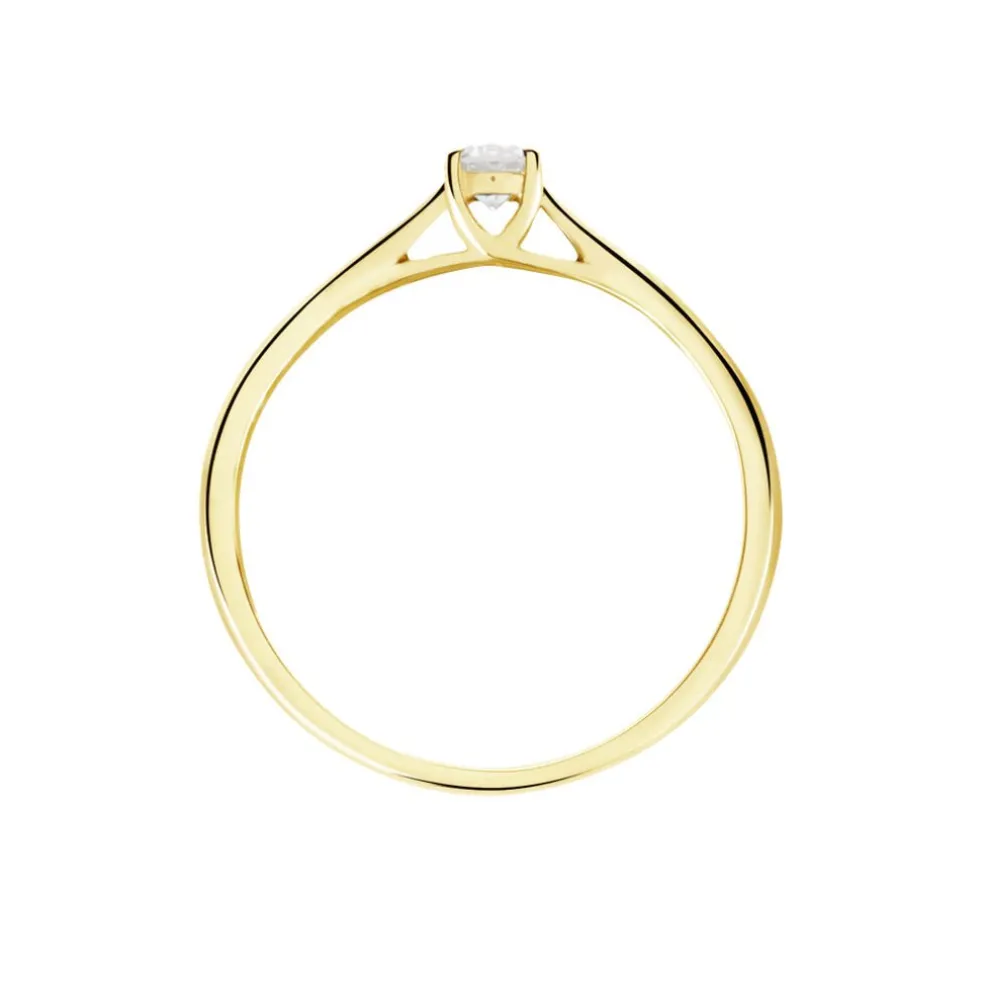 Bague Solitaire Or Jaune Aphrodite Diamant