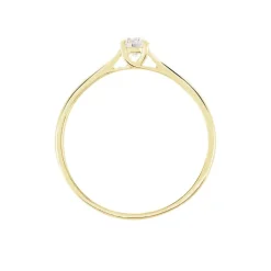 Bague Solitaire Or Jaune Fiona Diamant Synthetique