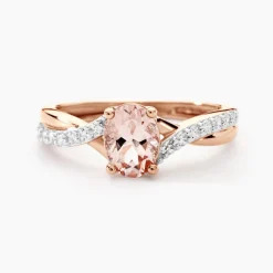 Bague Solitaire Or Rose Lisbet Morganite