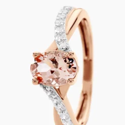 Bague Solitaire Or Rose Lisbet Morganite