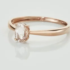 Bague Solitaire Or Rose Lexine Morganite
