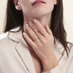 Bague Solitaire Or Rose Lexine Morganite