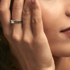 Bague Solitaire Regilla Argent Blanc Oxyde De Zirconium