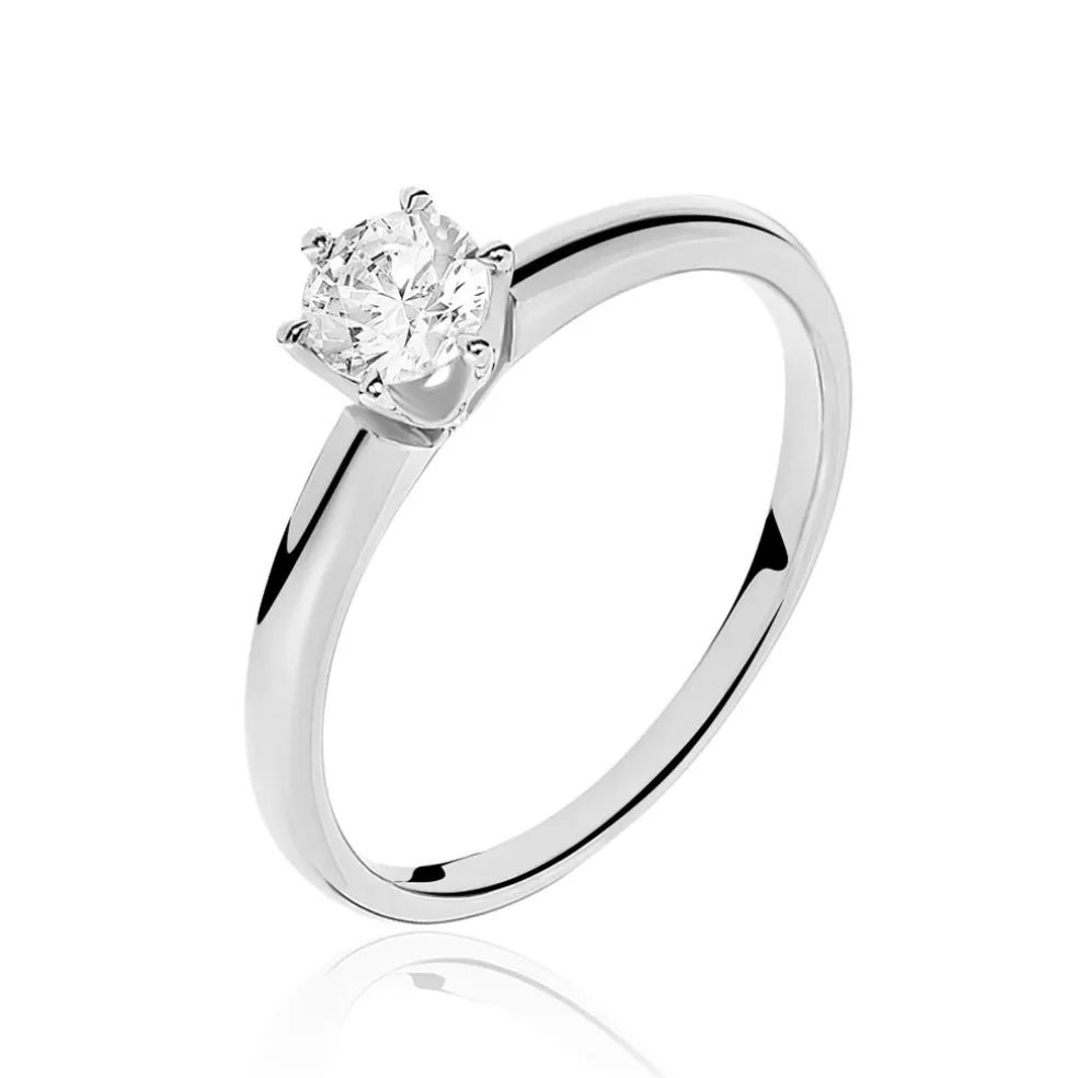 Bague Solitaire Samantha Or Blanc Diamant