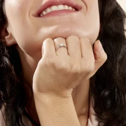 Bague Solitaire Samantha Or Blanc Diamant