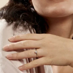 Bague Solitaire Samantha Or Blanc Diamant