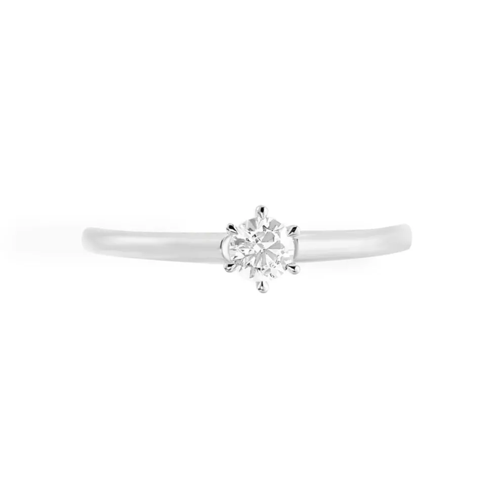 Bague Solitaire Samantha Or Blanc Diamant