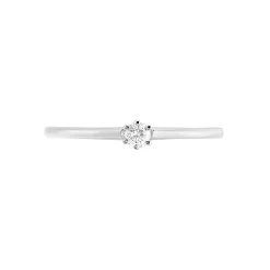 Bague Solitaire Samantha Or Blanc Diamant