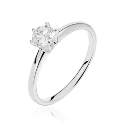 Bague Solitaire Samantha Or Blanc Diamant