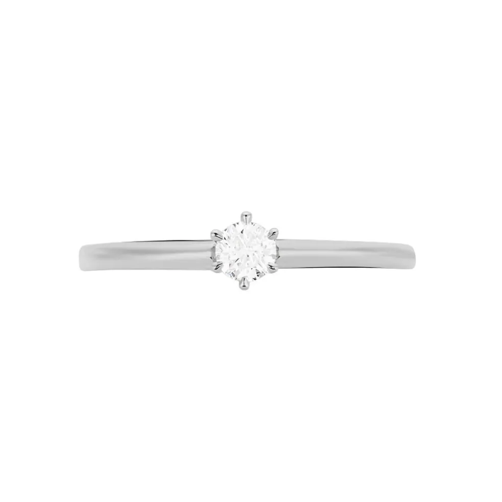 Bague Solitaire Samantha Or Blanc Diamant