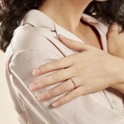 Bague Solitaire Samantha Or Blanc Diamant