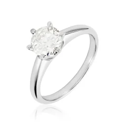 Bague Solitaire Samantha Or Blanc Diamant