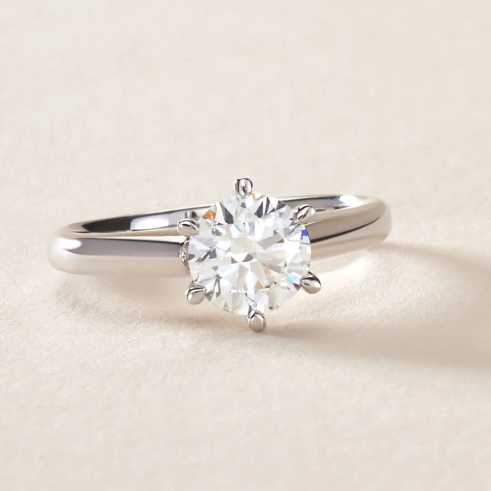 Bague Solitaire Samantha Or Blanc Diamant