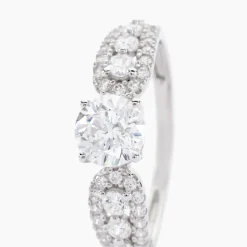 Bague Solitaire Sarah Or Blanc Oxyde De Zirconium