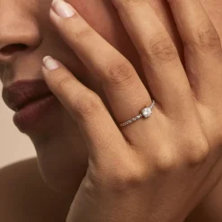 Bague Solitaire Servana Or Jaune Oxyde De Zirconium