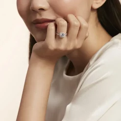 Bague Solitaire Soa Argent Blanc Oxyde De Zirconium