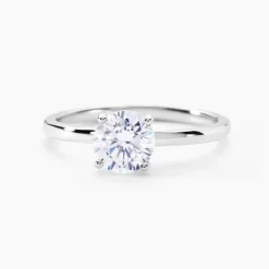 Bague Solitaire Stella Argent Blanc Oxyde De Zirconium