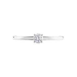 Bague Solitaire Stella Argent Blanc Oxyde De Zirconium