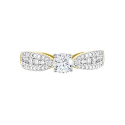 Bague Solitaire Stockholm Or Jaune Diamant Synthetique