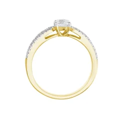 Bague Solitaire Stockholm Or Jaune Diamant Synthetique