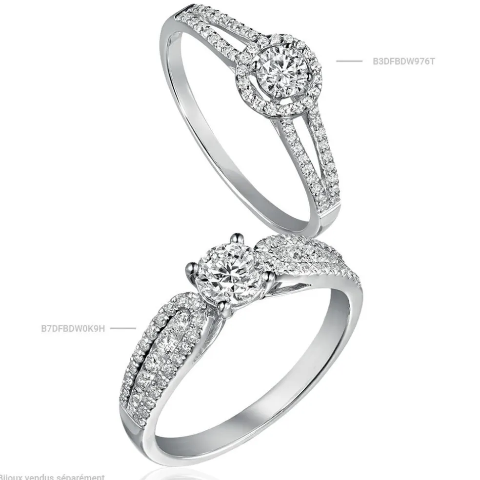 Bague Solitaire Stockholm Or Blanc Diamant