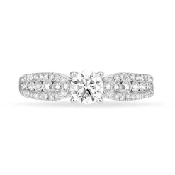 Bague Solitaire Stockholm Or Blanc Diamant
