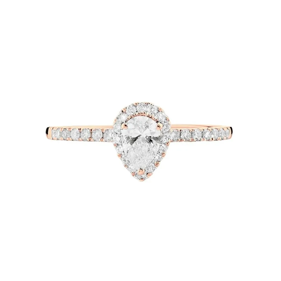 Bague Solitaire Tatiana Or Rose Diamant