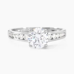 Bague Solitaire Tatjana Or Blanc Oxyde De Zirconium