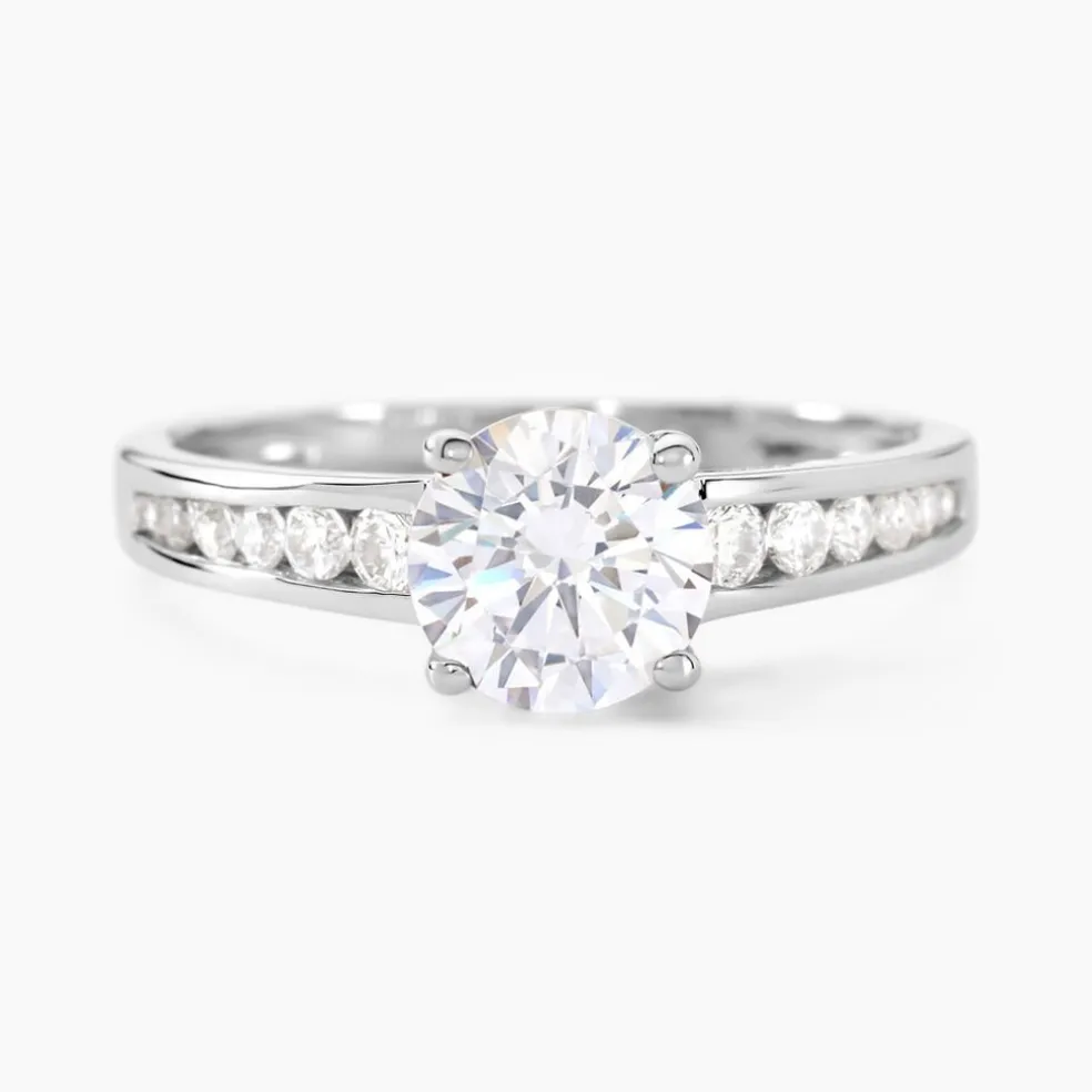 Bague Solitaire Tatjana Or Blanc Oxyde De Zirconium