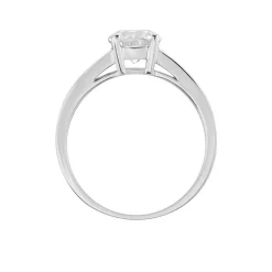 Bague Solitaire Tatjana Or Blanc Oxyde De Zirconium