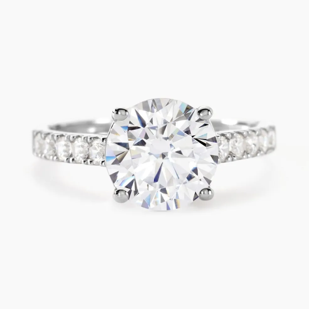Bague Solitaire Terese Or Blanc Oxyde De Zirconium