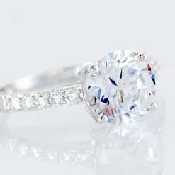 Bague Solitaire Terese Or Blanc Oxyde De Zirconium