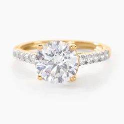 Bague Solitaire Terese Or Jaune Oxyde De Zirconium