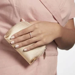 Bague Solitaire Ursi Argent Rose Oxyde De Zirconium