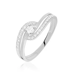 Bague Solitaire Vassilissa Or Blanc Diamant
