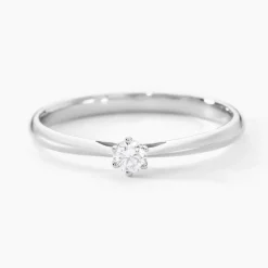 Bague Solitaire Veronika Or Blanc Diamant