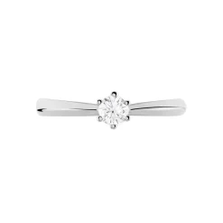 Bague Solitaire Veronika Or Blanc Diamant