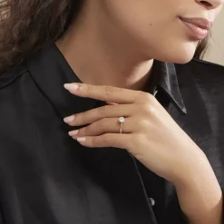 Bague Solitaire Veronique-marie Or Jaune Oxyde De Zirconium