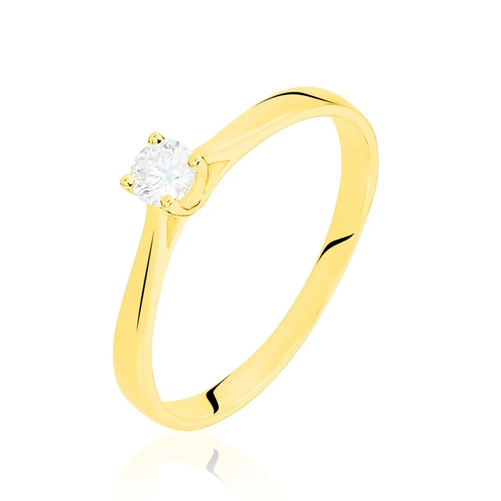 Bague Solitaire Victoria Or Jaune Diamant
