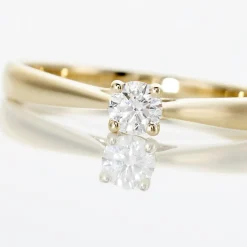 Bague Solitaire Victoria Or Jaune Diamant