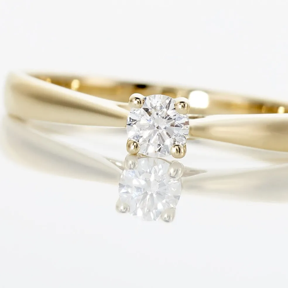 Bague Solitaire Victoria Or Jaune Diamant