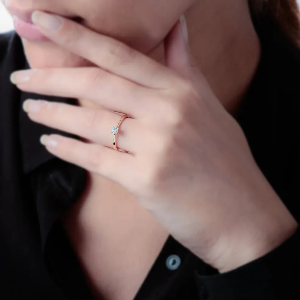 Bague Solitaire Victoria Or Jaune Diamant