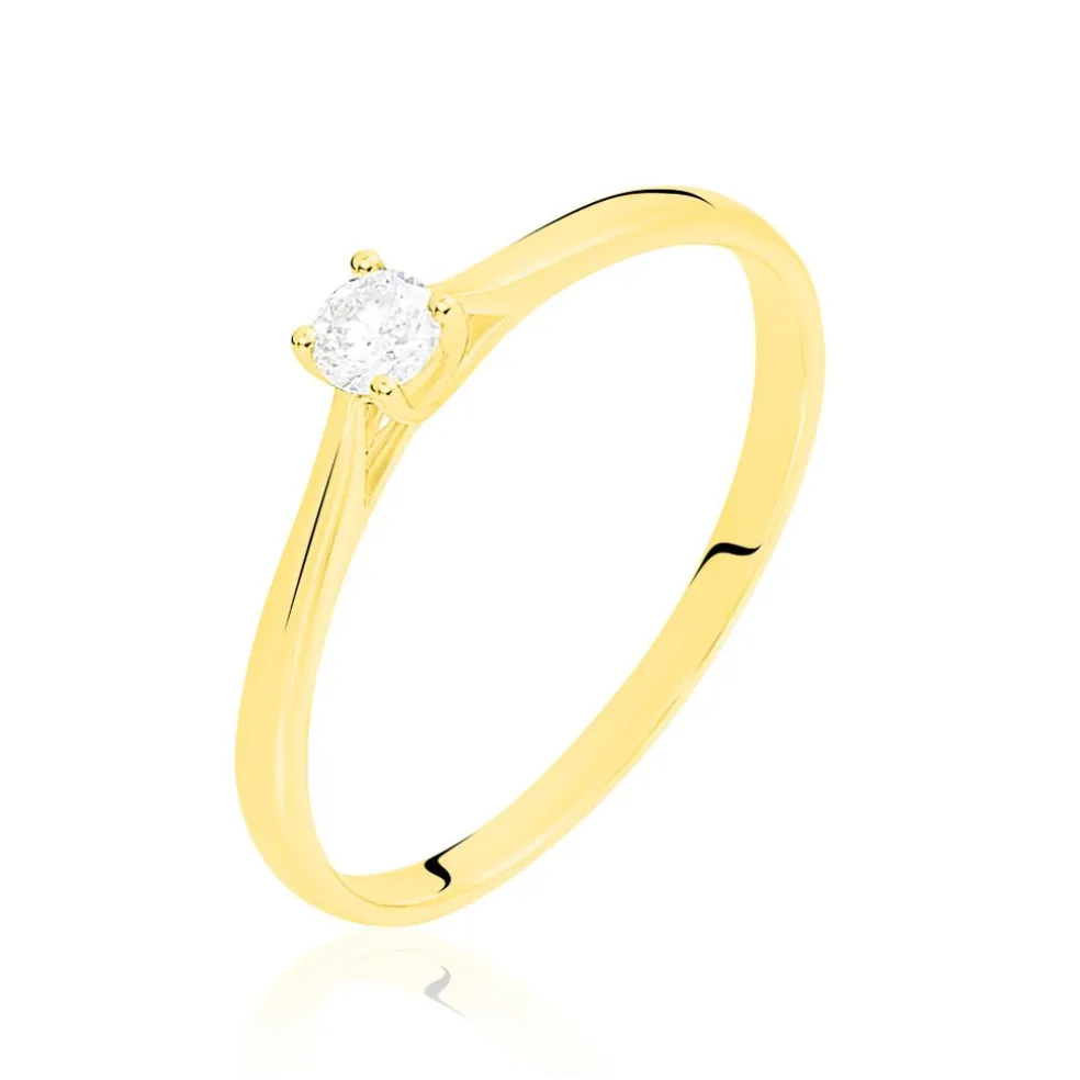 Bague Solitaire Victoria Or Jaune Diamant