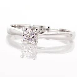 Bague Solitaire Victoria Or Blanc Diamant