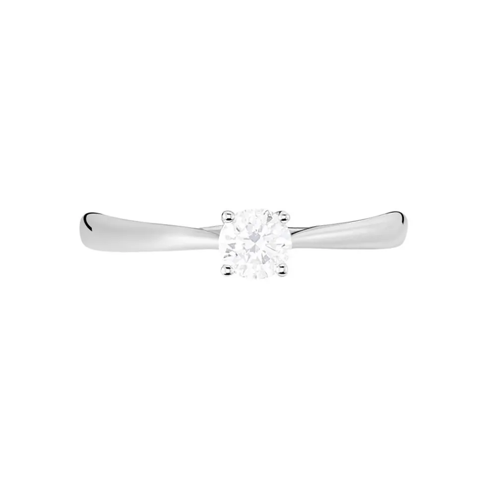 Bague Solitaire Victoria Or Blanc Diamant