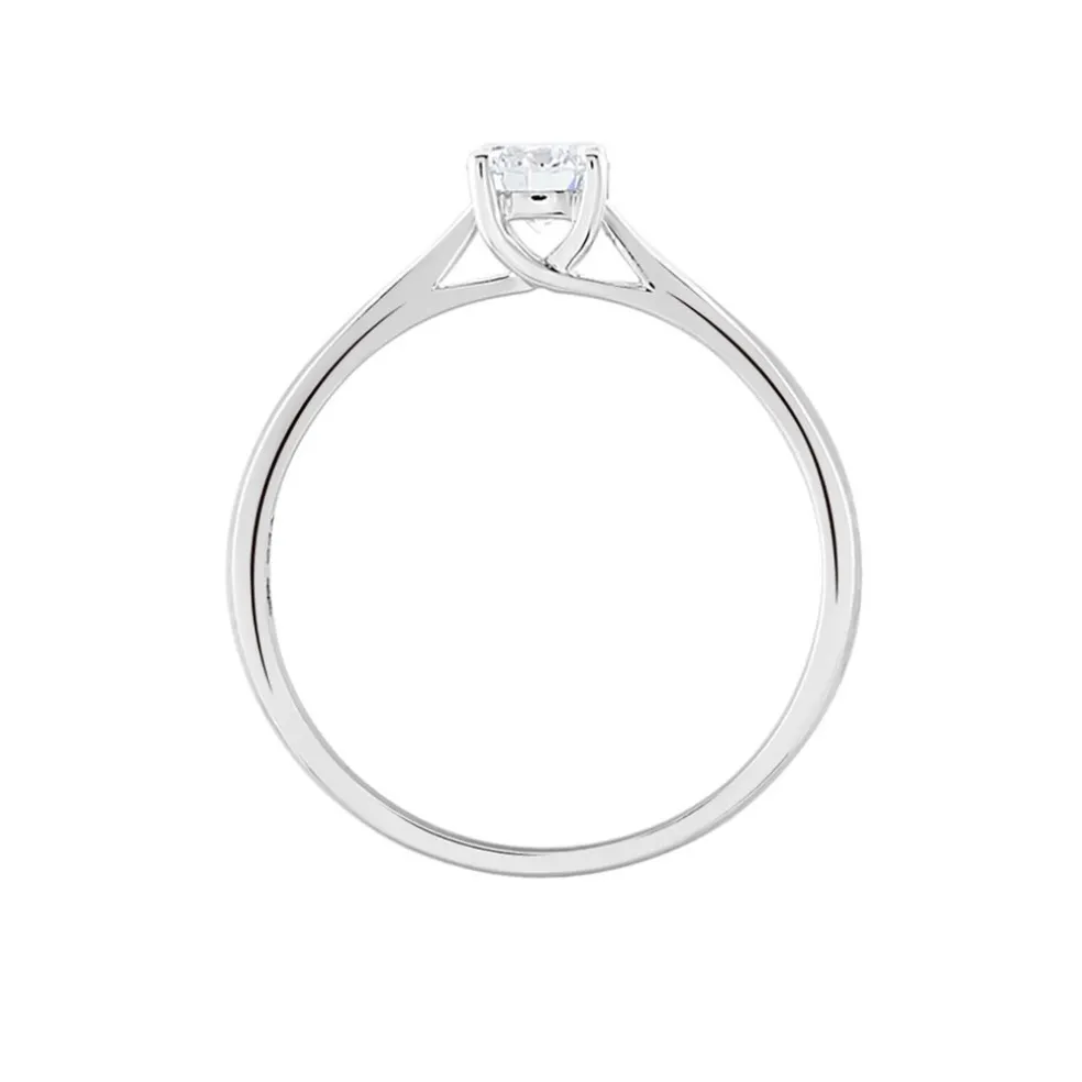 Bague Solitaire Victoria Platine Blanc Diamant