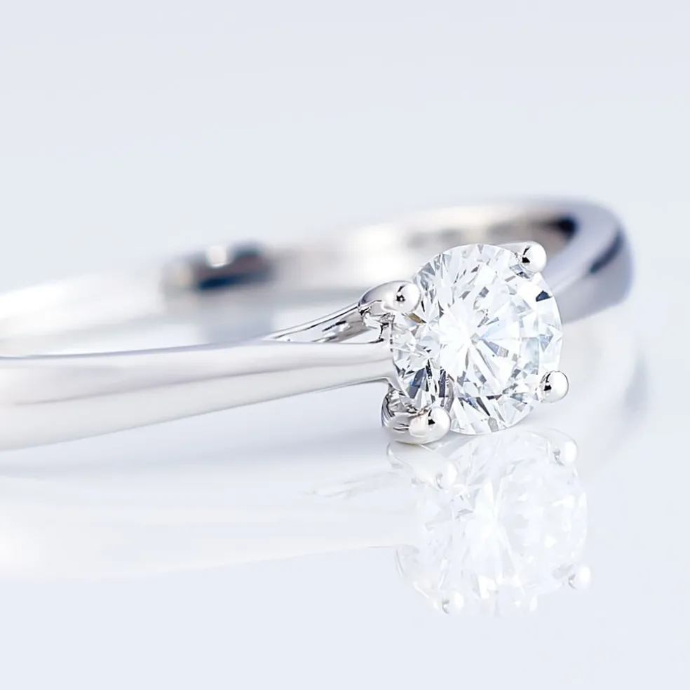Bague Solitaire Victoria Platine Blanc Diamant