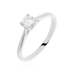 Bague Solitaire Victoria Or Blanc Diamant