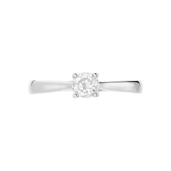 Bague Solitaire Victoria Or Blanc Diamant